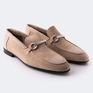 L’intervalle Fabio Pink Suede Loafer Boots Leather Made in Italy Sz 14